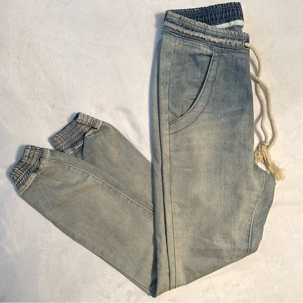 One Teaspoon Super Trackies Jogger Jeans Denim Light Wash Tapered Women’s 2